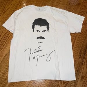 Freddie Mercury short sleeve tee White XL band shirt classic rock retro